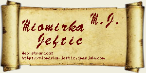 Miomirka Jeftić vizit kartica
